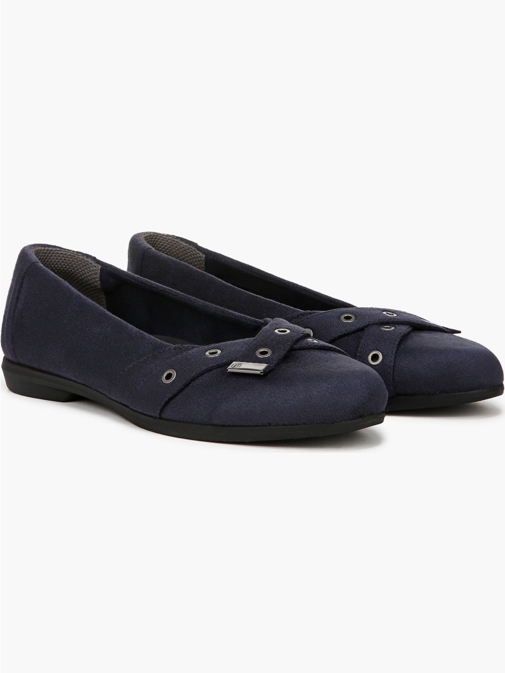 LifeStride Kira Grommet Strap Flat Navy Blazer 10 M NWOT